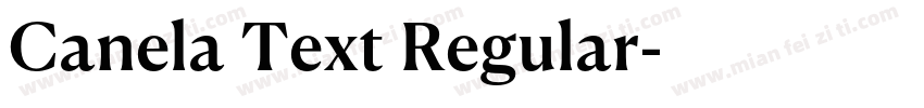 Canela Text Regular字体转换